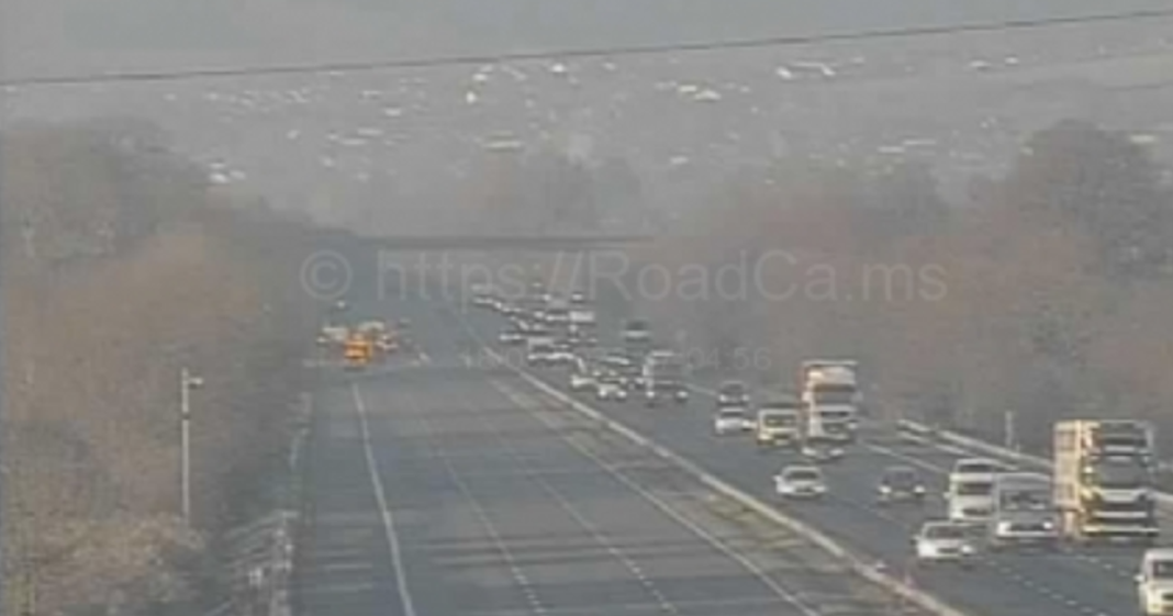 “Truck Fire Halts M5 Traffic in Gloucestershire”