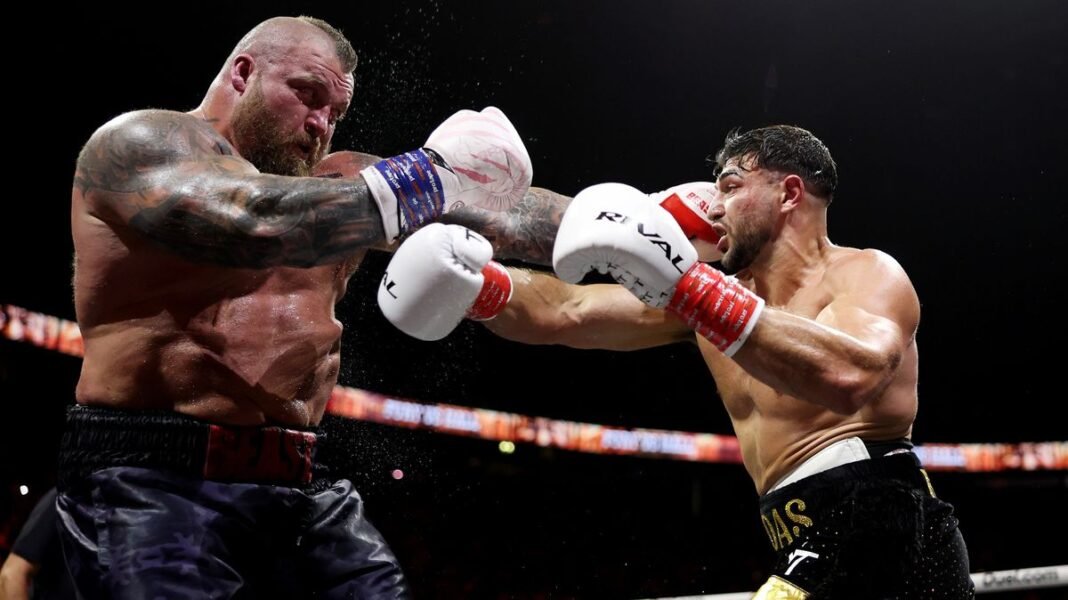 “Tommy Fury Triumphs Over Eddie Hall in Epic Showdown”