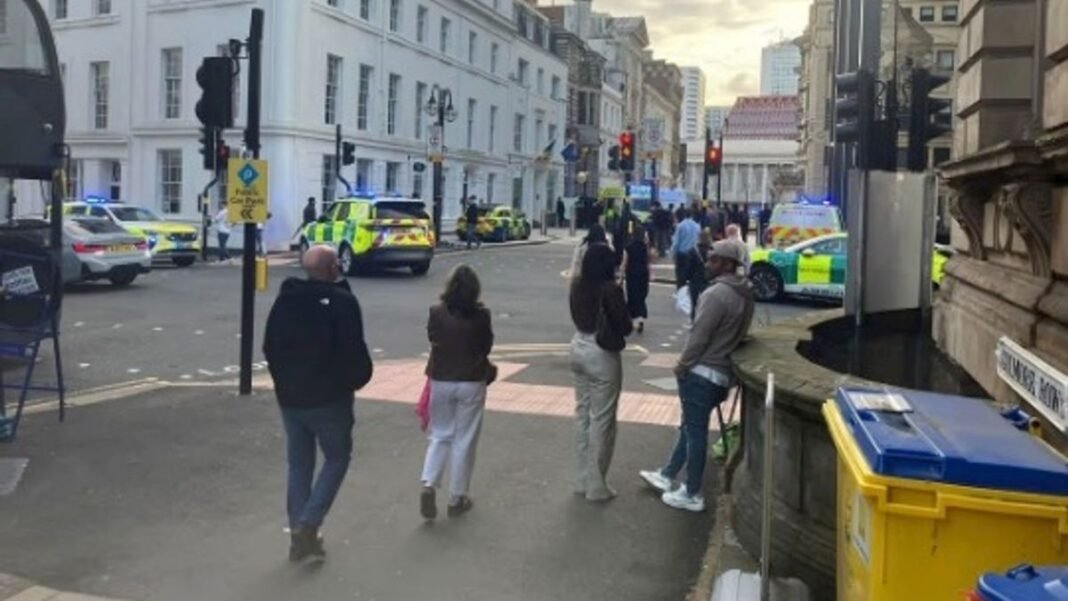 “Birmingham City Center Street Cordoned Off After Man Falls”