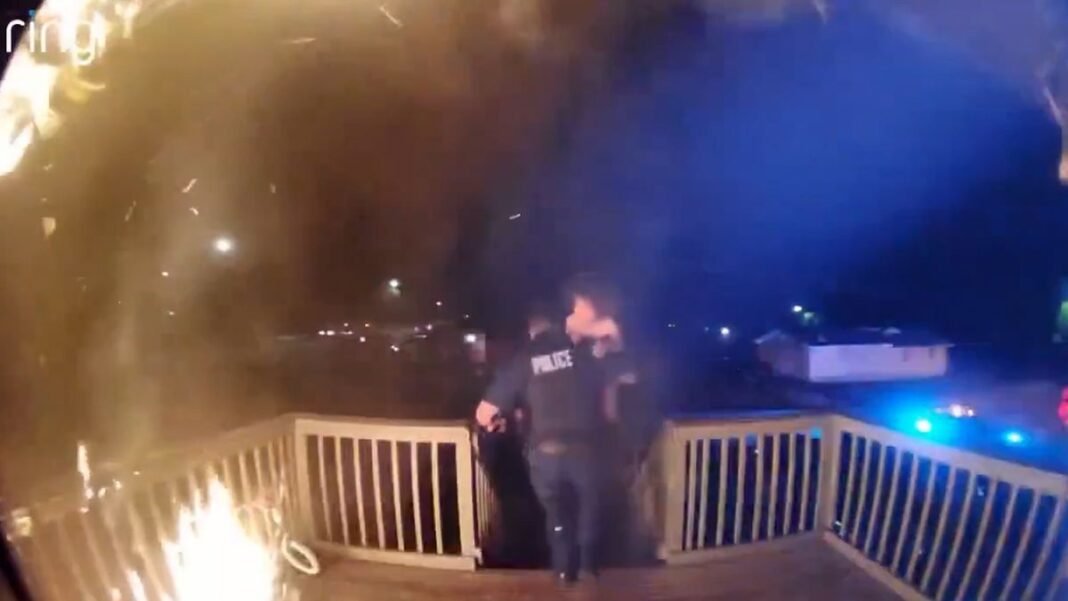 “Heroic Police Officer Rescues Family From Burning Home”