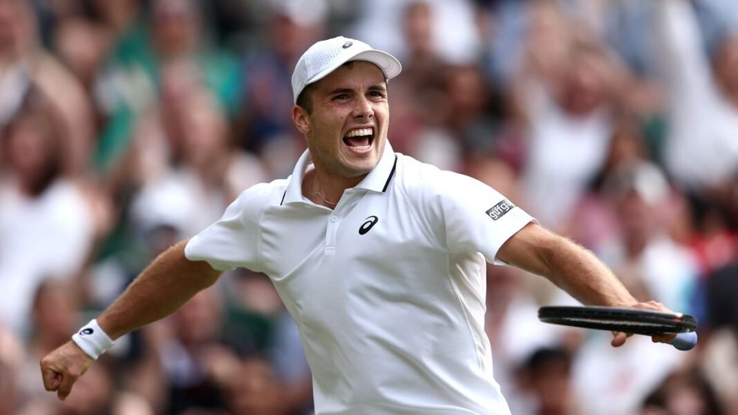 “British wildcard Arthur Fery stuns at Wimbledon, secures quarter-final berth”